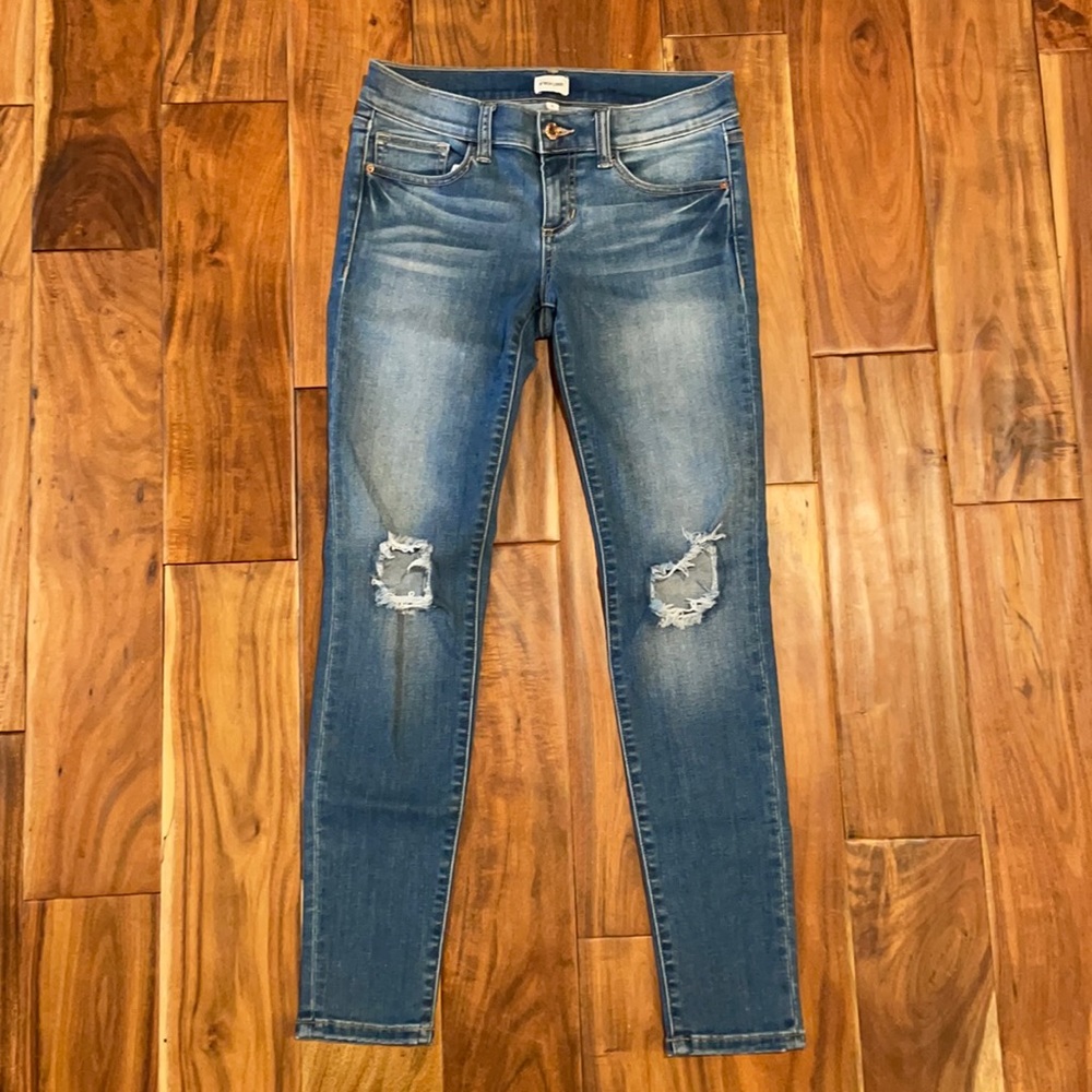 Sneak Peek distressed skinny jeans
